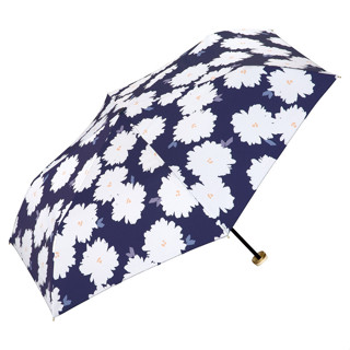 日本 Wpc. 晴雨兩用 UV80%折傘/ Fleur Navy eslite誠品