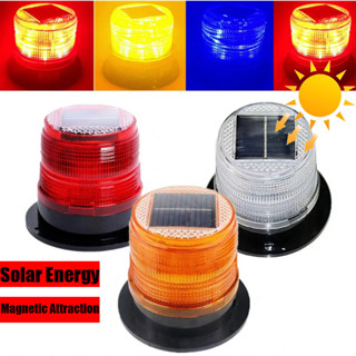 Led 汽車太陽能磁性閃光燈警示燈 12-24V 用於汽車卡車車頂信標燈無線應急頻閃燈夜間照明