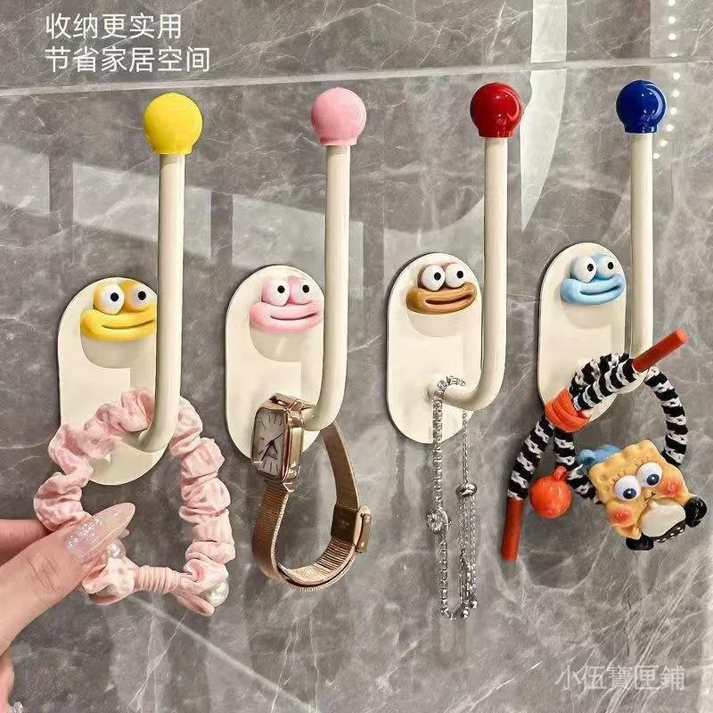 新品上新✨ 【1.6万人好评】发圈发箍粘钩卫生间收纳架发夹皮筋头绳挂钩首饰品发绳收纳架塑料✨小伍寶匣鋪