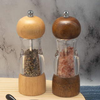 香料胡椒粉研磨器家用橡木胡椒磨 0411