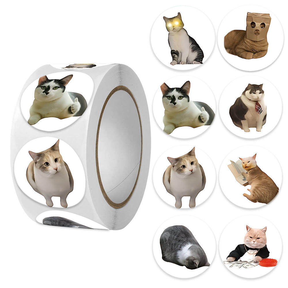 500 件 Cat Meme 貼紙 - 有趣的貓貼紙、悲傷的貓 Meme、Meme Cat、Cat Memes 禮物、脾