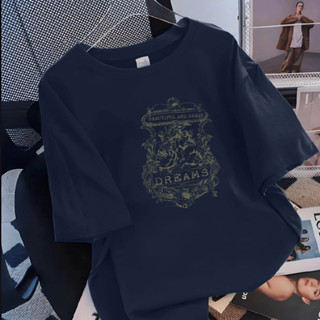 臺灣出貨 復古衣服 純棉衣服 寬鬆短袖 森林系 女夏裝 情侶短t 辣妹衣 輕熟T恤 小清新印花短袖 女生 衣服 情侶t