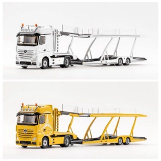 GCD 1:64 Actros賓士運輸車 雙層 一拖八 黃色 白色 合金汽車模型絕版模型