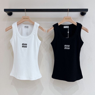 MUMU 2025夏季吊帶女背心打底字母緊身 JLIW