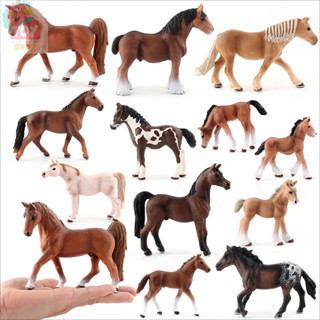 模擬野生動物馬模型 韆裡馬黑白公馬野馬漢諾威馬