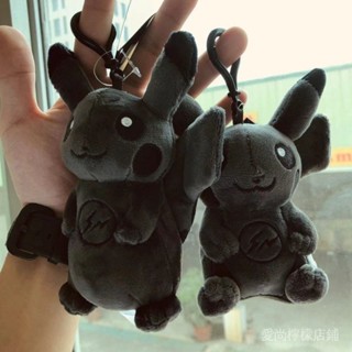 皮卡丘 皮卡丘公仔 皮卡丘cos 寶可夢 寶可夢玩具 藤原浩闇黑皮卡丘可愛毛絨玩偶鑰匙扣包包掛件書包掛飾小公仔禮物
