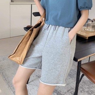 黑色草莓女裝館👕高腰運動闊腿短褲女2025年夏季bf風寬鬆百搭外穿ins潮休閒五分褲💘