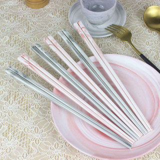 三色碗 夫妻碗 陶瓷碗 陶瓷防滑筷子家用不發黴餐廳環保健康情侶耐高溫不變形碗筷學生