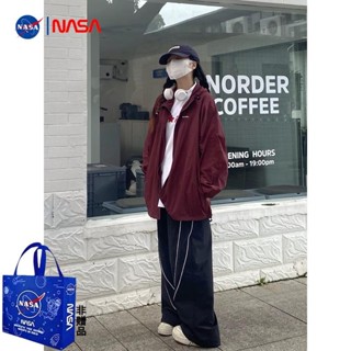Chic☀NASA聯名美式vintage連帽速乾防曬服女ins防曬衣字母印花薄款外套 防曬服 防嗮外套 透氣外套 薄款外