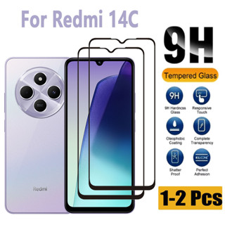 XIAOMI Redmi 14C 全覆蓋 1-2 PCS 鋼化玻璃螢幕保護膜適用於小米 Redmi Note 14 13