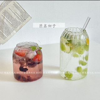 工廠批發ins咖啡店同款冷飲杯大容量水果茶玻璃杯果汁杯冰咖啡杯
