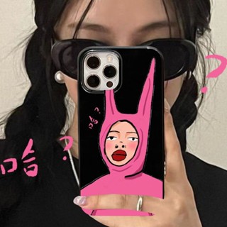 醜萌搞怪女孩 果凍蘋果手機殻適用iPhone16/15/14/13/12/XS/XR 歐美ins風 防摔抗指紋