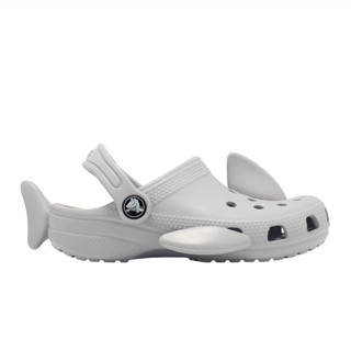 Crocs 卡駱馳 Classic Clog K 中童 大氣灰 鯊魚 洞洞鞋 小朋友 [YUBO] 2100111FT