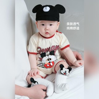 【店鋪熱銷】嬰兒夏天衣服新款寶寶夏季薄款連體衣嬰幼兒夏裝卡通短袖外出服萌