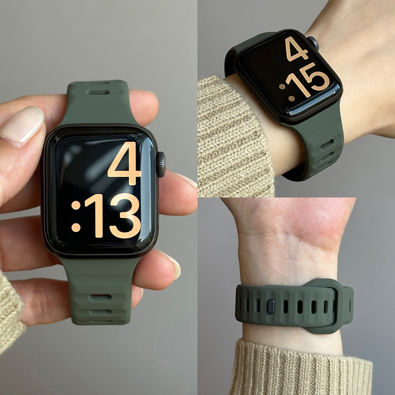 運動透氣矽膠錶帶 apple watch s11 錶帶 iwatch 10 蘋果錶帶 9 8 7 6 SE 蘋果手錶錶帶