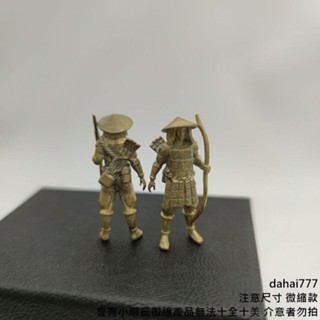 【古玩收藏】94黃銅兵人玩具模型日本幕府武士成品男生禮物桌面擺件飾手辦吊墜
