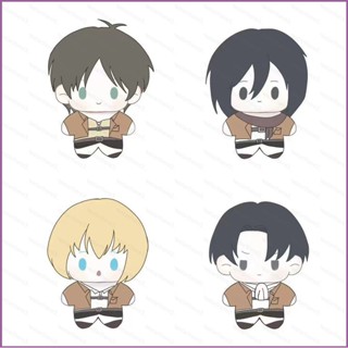 NS3 進擊的巨人毛絨公仔禮物女孩包掛件 Eren Mikasa Armin 毛絨玩具兒童鑰匙扣 SN3
