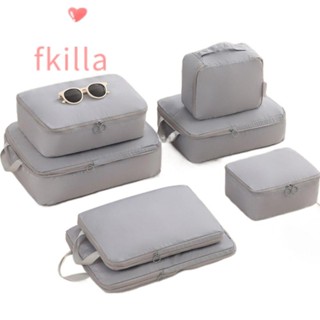 FKILLA服裝壓縮袋,多用途體積小行李儲物箱,大容量滌綸防汙旅行包