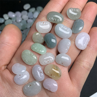 宏雲Hongyun-jf-(1pcs)- 廠家玉石緬甸翡翠小如意寶寶如意鎖玉器手鍊腳鍊飾品禮品