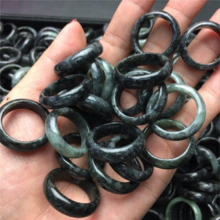 宏雲Hongyun-jf-(1pcs)- 玉器A貨翡翠烏雞玉戒指翡翠飾品把玩件玉石男款戒指翡翠手飾工廠