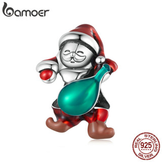 Bamoer S925 魅力聖誕老人設計 DIY 女士手鍊禮物 SCC2414