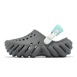 Crocs 童鞋 Echo Clog K 中童 洞洞鞋 波波小克駱格 石板灰 卡駱馳 [ACS] 2081900IE