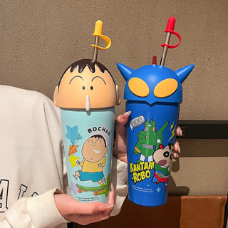 [24H出貨]蠟筆小新水壺 不鏽鋼保溫杯 冰霸杯 環保杯 吸管杯 隨手杯 兒童水壺 水瓶 保溫瓶 禮物