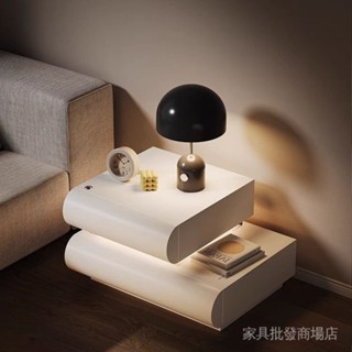 【免運費】【1255人收藏】網紅床頭櫃意式臥室傢用皮質極簡新款實木白色收納床邊櫃儲物奶油xianxiandd