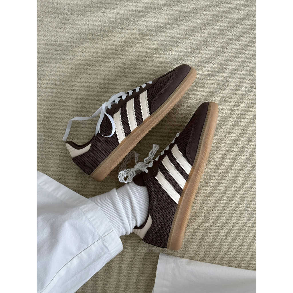 -EJ- 現貨 ADIDAS SAMBA OG 巧克力奶油 大地色 咖啡色 可可色 焦糖底 華夫格 鬆餅格 JI3184