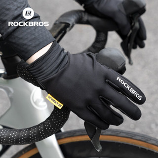 ROCKBROS全指騎行手套冬秋防震透氣耐磨自行車手套公路自行車山地車摩托車手套