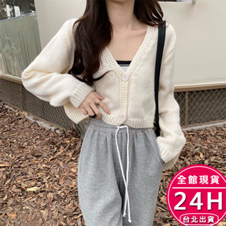 【梨卡】隔日到貨 女裝 外套 毛衣 針織 秋冬 氣質顯瘦外套 披肩外搭毛衣 可愛短版毛衣 保暖DR6418【現貨24H】