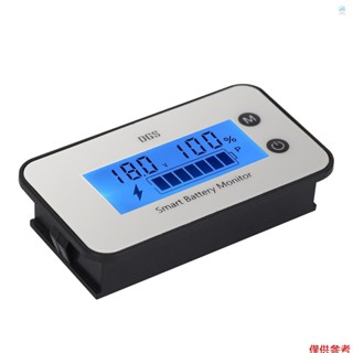 Crtw IPX7 電池容量監視器,DC 7-100V 電池百分比電壓測試儀 12V 24V 36V 48V LCD 顯