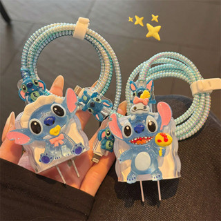 Stitch Charger 數據線保護套和繞線套件,適用於 Apple 18W 20W 快速充電器適配器手機充電器外殼
