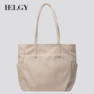 IELGY 女士斜揹包 都市通勤大容量托特包 輕便出行簡約尼龍布手提包