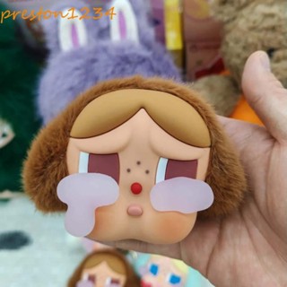PRESTON愛哭鬼鑰匙扣,卡哇伊PP棉毛絨公仔鑰匙扣,可愛的柔軟的PVC大頭卡通人物吊墜孩子們
