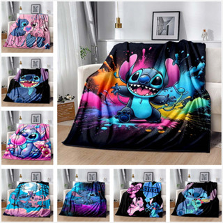 迪士尼stitch卡通動漫法蘭絨毯子星際寶貝stitch兒童臥室可愛柔軟舒適毯子家用客廳沙發四季空調毯子-2