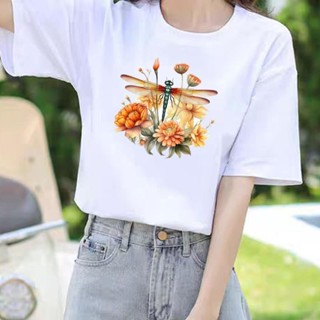 胖胖美依 上衣 T恤 短袖上衣 S-5XL時尚韓版印花短袖休閒ins洋氣女打底衫運動甜美圓領T恤-6246.