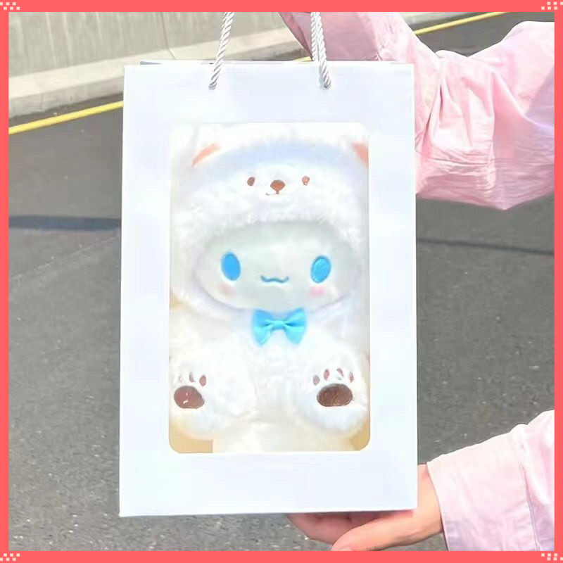 【虛衍 精選】三麗鷗 變身白熊 可愛玉桂狗公仔 玉桂狗玩偶禮袋禮盒裝 永生花套裝 生日禮物