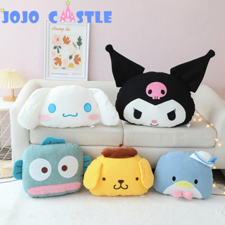 三麗鷗毛絨玩具加厚燈芯絨靠墊 Kuromi Cinnamoroll Pompom Purin Tuxedo Sam 抱枕