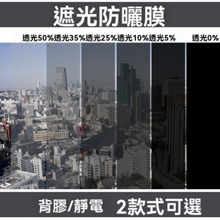 【附發票】隔熱窗貼 玻璃貼膜 靜電無膠 隔熱防曬 窗戶陽臺遮光貼 遮陽黑色自黏不透光貼膜 玻璃貼 大樓玻璃貼膜