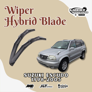 SUZUKI 汽車雨刮器混合刀片模型鈴木 Escudo 1998 2005 無框一對左右混合橡膠