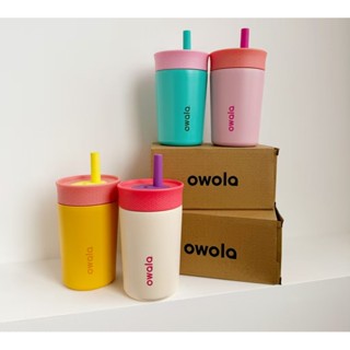owala咖啡杯 馬卡龍不鏽鋼帶吸管保溫杯 防漏水耐真空保溫隨行杯 2OZ/355ml