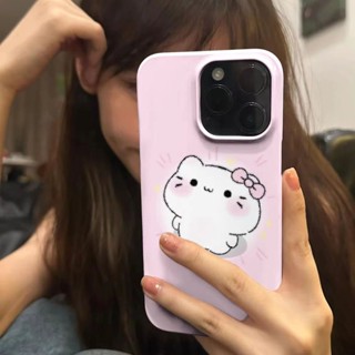 ✨臺灣下殺價✨可愛小白貓手機殼iPhone16promax蘋果15萌寵14卡通13女生12甜美11