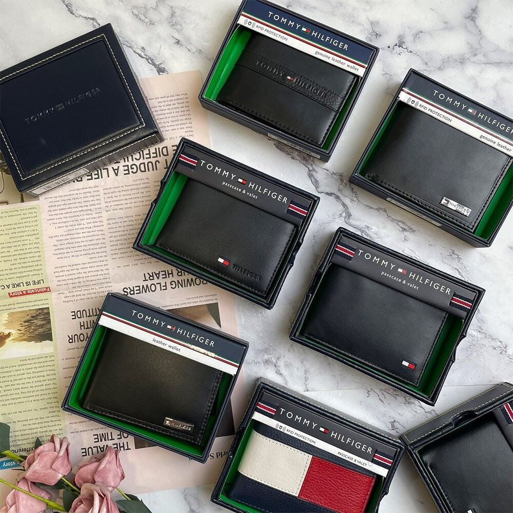 TOMMY HILFIGER 防刮 可拆相片夾 零錢袋短夾 皮夾禮盒 男生皮夾 男用錢包 短夾 男用短夾