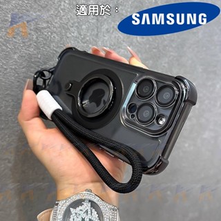 三星S24 新升級四角氣囊 磁吸 指環支架 防摔殼 手機殼 適用 三星 S24+ Ultra plus FE 透明軟殼