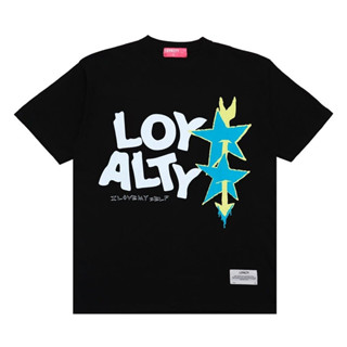 時尚街頭服飾男士 T 恤優質材料 LOYALTY 設計,採用五顏六色的星級口音非常適合硬度 Fashion-5719