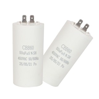 CBB60洗衣機運轉電容單插片10UF20UF450V啟動電容器洗衣機水泵