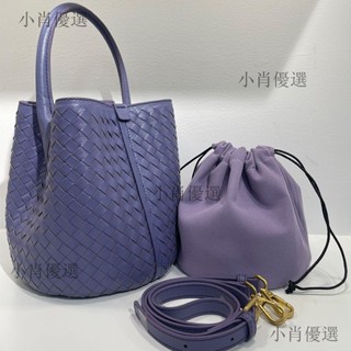 熱銷正韓羊皮編織水桶包編織女包編織斜揹包新款編織手提包綿羊皮手工編織時尚手提斜挎水桶休閒女包小肖優選