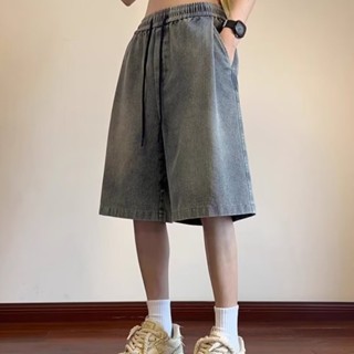 【HOT 本舖】男裝 新款原宿潮流無品牌百搭ins星空紋牛仔短褲男夏季潮牌痞帥簡約