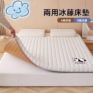 冬夏兩用涼席墊 A面藤席B面床墊 單人床墊\雙人床墊 嬰兒\兒童涼席墊 可折疊藤席床墊 學生宿舍涼席墊 四季通用涼席墊